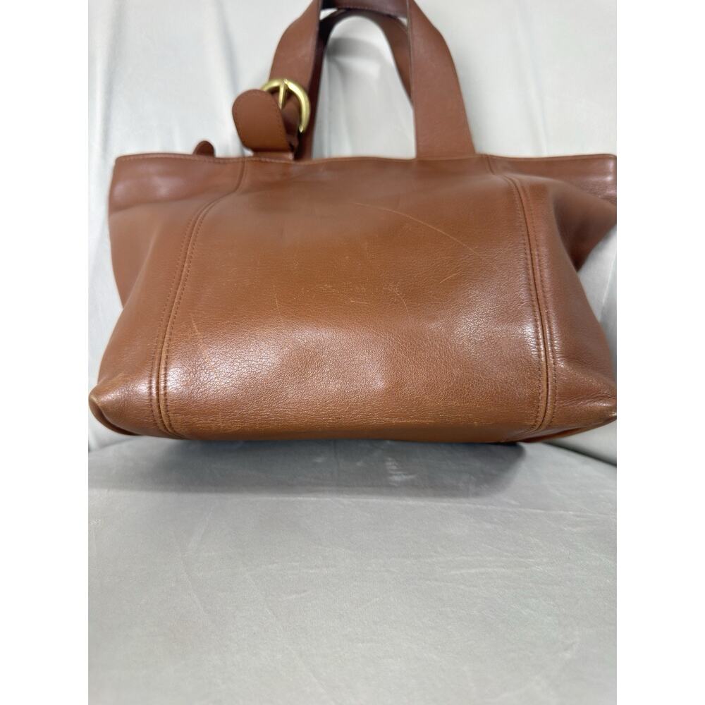 Vintage COACH Brown Leather Waverly Tote Bag Zip Closure 4133 90s USA 12.5x9 - Picture 5 of 16